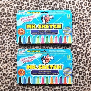 2 Boxes - Mr. Sketch Scented Water Based Markers 12 Count, Brand New, Never Used